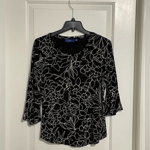 Apt.9 jersey blouse with bell sleeves.  Size S.